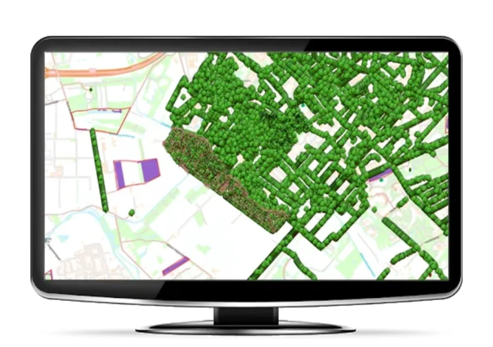 app bomen op de kaart op de pc